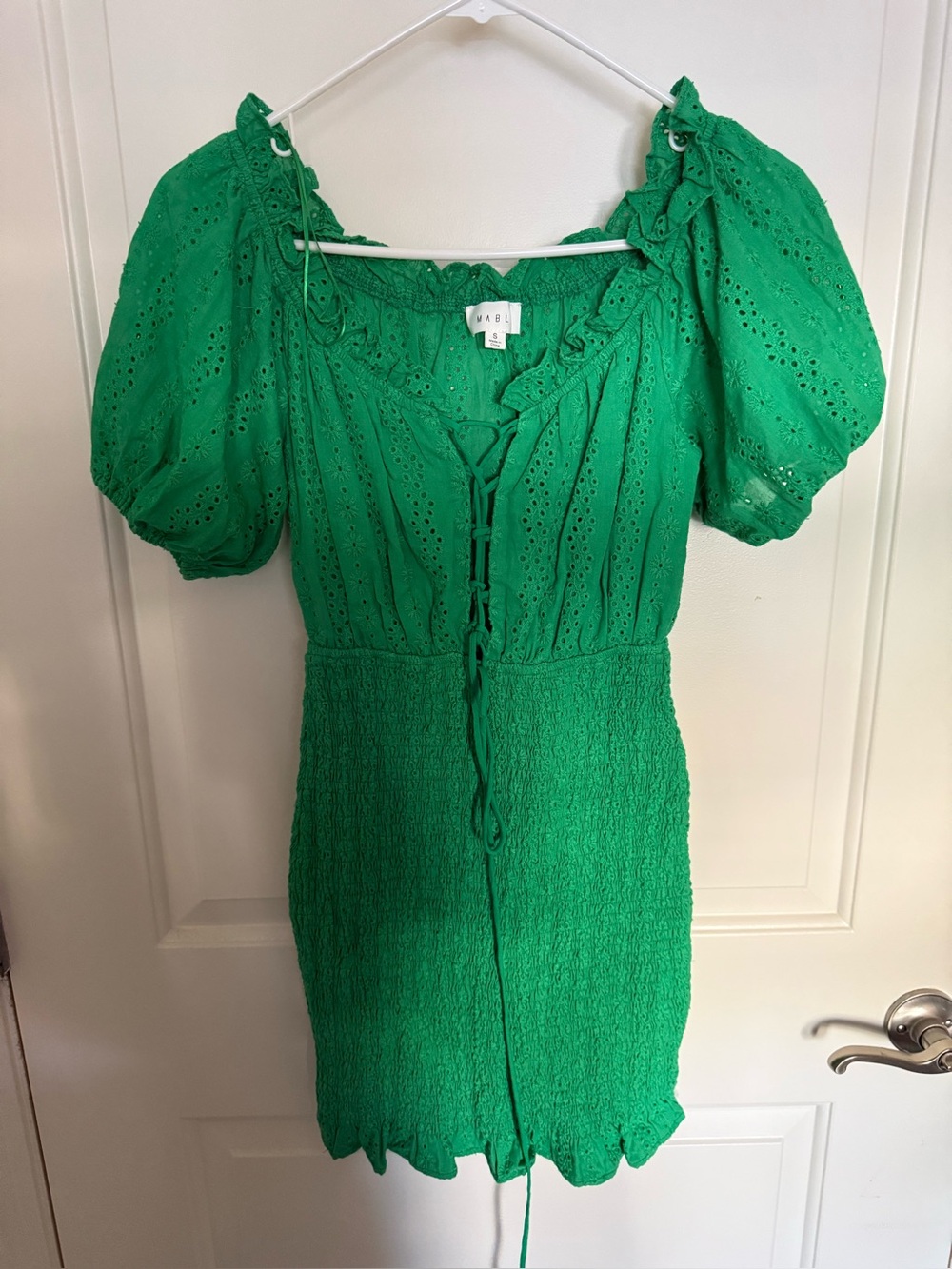 MABLE Ada Smocked Ruffle Dress Size Small